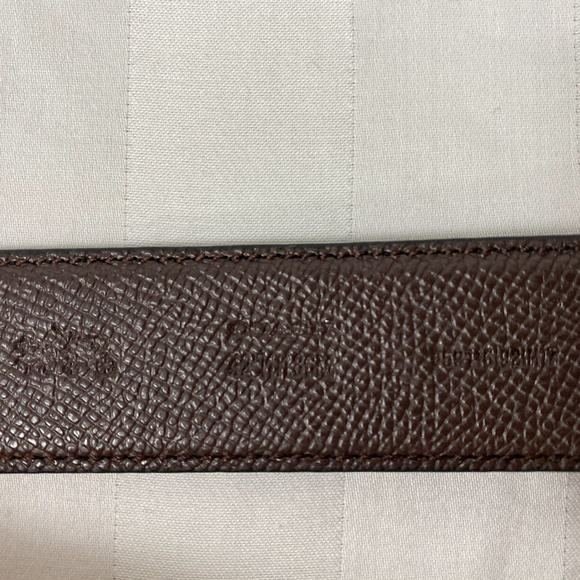 NWT Coach Belt in Crossgrain Leather Black / Brown - Picture 2 of 7